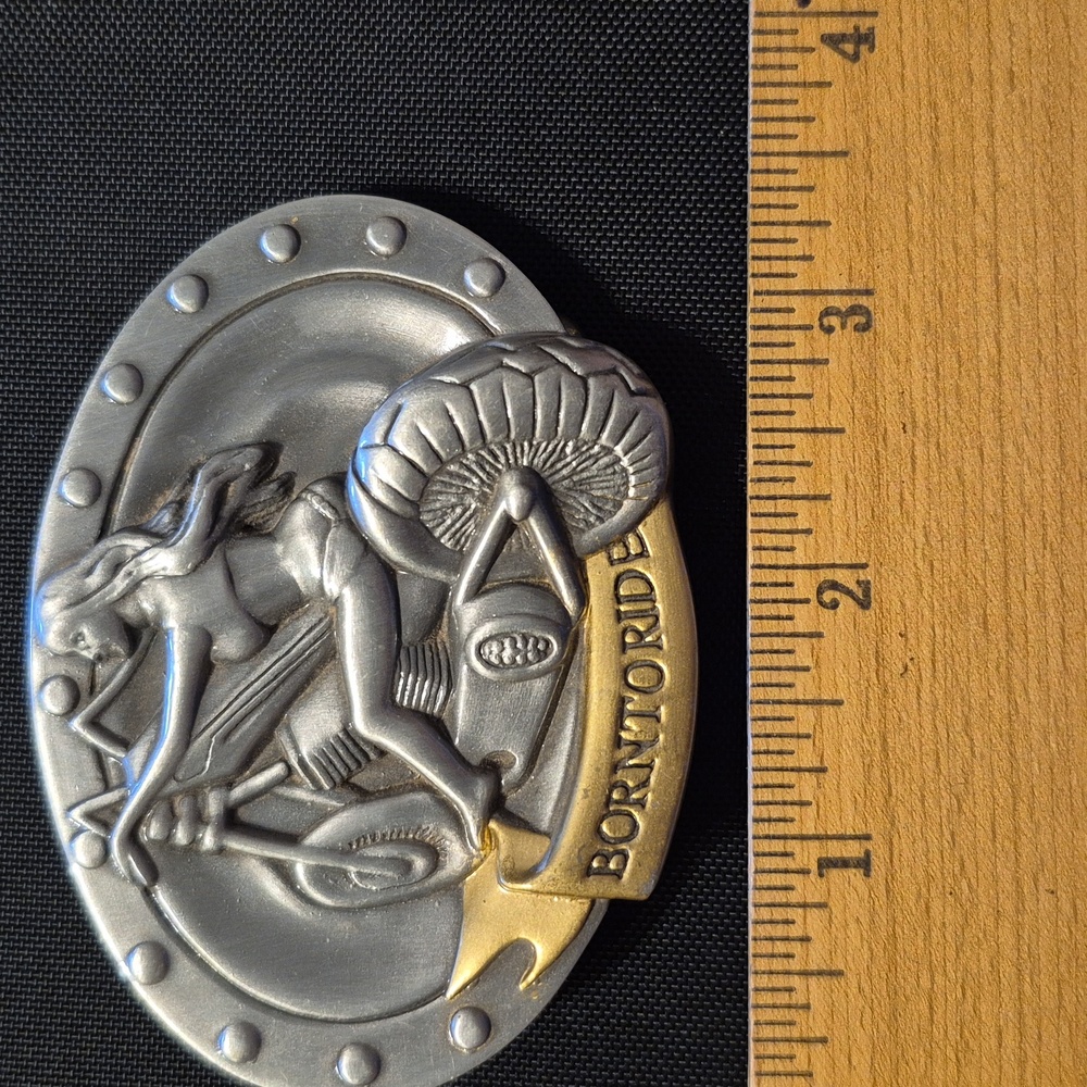 Born To Ride Belt Buckle - Picture 3 of 3